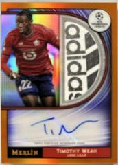 Timothy Weah #MB-TW Soccer Cards 2021 Topps Merlin Chrome UEFA Match Ball Signatures Prices