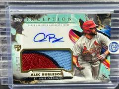 Alec Burleson [Green] Baseball Cards 2023 Topps Inception Autograph Patch Prices