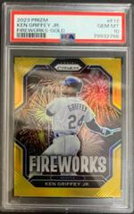 Ken Griffey Jr. [Gold] #F17 Baseball Cards 2023 Panini Prizm Fireworks Prices