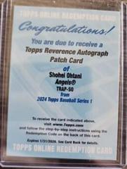 Shohei Ohtani Baseball Cards 2024 Topps Reverence Autograph Patch Prices