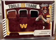Carson Wentz #TTT-6 Football Cards 2022 Panini Absolute Tools of the Trade Triple Prices