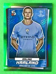 Erling Haaland [Uncommon Green] #10 Soccer Cards 2022 Topps UEFA Superstars Prices
