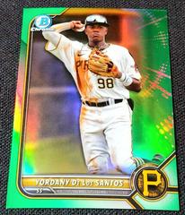 Yordany De Los Santos [Green] Baseball Cards 2022 Bowman Draft Chrome Prices