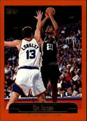 Tim Duncan #121 Basketball Cards 1999 Topps Prices
