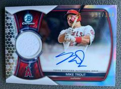Mike Trout Baseball Cards 2023 Bowman Chrome Autograph Relics Prices