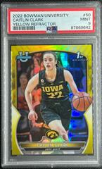 Caitlin Clark [Yellow] #50 Basketball Cards 2022 Bowman Chrome University Prices