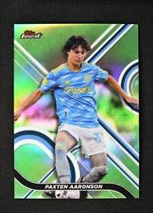 Paxten Aaronson [Neon Green] #17 Soccer Cards 2022 Finest MLS Prices