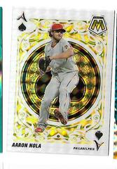 Aaron Nola [Reactive Yellow] #A-9 Baseball Cards 2022 Panini Mosaic Aces Prices