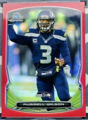 Russell Wilson [Red Refractor] #30 Football Cards 2014 Bowman Chrome Prices