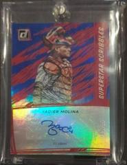 Yadier Molina [Blue] #SUP-YM Baseball Cards 2022 Panini Donruss Superstar Scribbles Autographs Prices