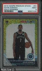 Kevin Durant [Gold Shimmer] #61 Basketball Cards 2019 Panini Hoops Premium Stock Prices