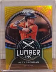 Alex Bregman [Gold Prizm] #LI-10 Baseball Cards 2022 Panini Prizm Lumber Inc Prices