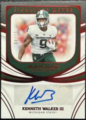 Kenneth Walker III [Ruby] #SM-KWA Football Cards 2022 Panini Immaculate Collegiate Signature Moves Prices