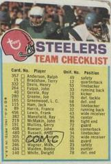 Pittsburgh Steelers Football Cards 1973 Topps Team Checklists Prices