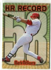 Mark McGwire [#58] Baseball Cards 1999 Topps Home Run Record Prices