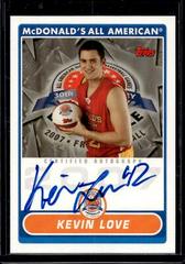 Kevin Love [Autograph] #KL Basketball Cards 2007 Topps McDonald's All American Prices