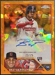 Brayan Rocchio [Orange] #USA-BR Baseball Cards 2023 Topps Chrome Update Sapphire Autographs Prices