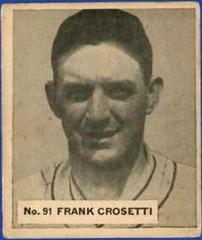 Frank Crosetti #91 Baseball Cards 1936 World Wide Gum Prices