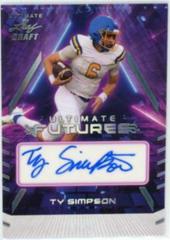 Ty Simpson [Silver Spectrum] #UF-TS1 Football Cards 2022 Leaf Ultimate Draft Futures Autographs Prices
