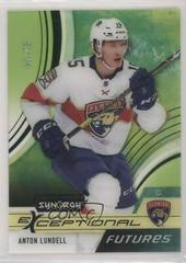 Anton Lundell [Green] #EF-AL Hockey Cards 2021 Upper Deck Synergy Exceptional Futures Prices