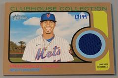 Francisco Lindor [Gold] #CC-FL Baseball Cards 2022 Topps Heritage Clubhouse Collection Relics Prices