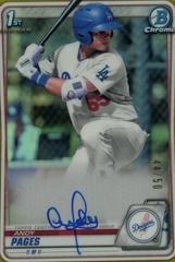 Andy Pages [Gold Refractor] #CPA-AP Baseball Cards 2020 Bowman Chrome Prospect Autographs Prices