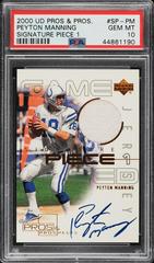Peyton Manning [Piece 2 Gold] #SP-PM Football Cards 2000 Upper Deck Pros & Prospects Signature Prices