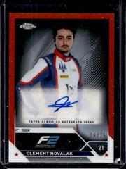 Clement Novalak [Orange Refractor] #CAC-CN Racing Cards 2023 Topps Chrome Formula 1 Autograph Prices