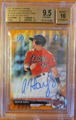 Austin Hays [Orange Wave] Baseball Cards 2017 Bowman Chrome Prospects Autographs Prices