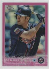 Joe Mauer [Pink Refractor] #4 Baseball Cards 2015 Topps Chrome Prices