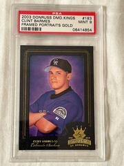 Clint Barmes [Framed Portraits Gold] #183 Baseball Cards 2003 Donruss Diamond Kings Prices