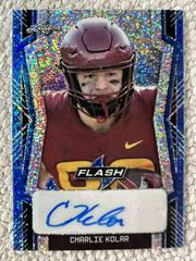 Charlie Kolar [Metalized Sparkles Blue] Football Cards 2022 Leaf Flash Portrait Autographs Prices