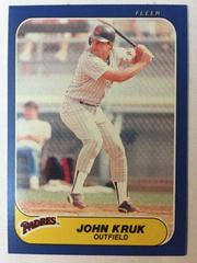 John Kruk #U-61 Baseball Cards 1986 Fleer Update Prices