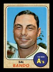 Sal Bando Baseball Cards 1968 Topps Milton Bradley Prices