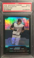Carlos Quentin [Refractor] #202 Baseball Cards 2004 Bowman Chrome Prices
