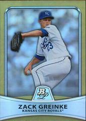 Zack Greinke #82 Baseball Cards 2010 Bowman Platinum Prices