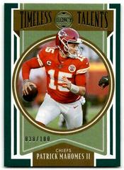 Patrick Mahomes II #TT-1 Football Cards 2022 Panini Legacy Timeless Talents Prices