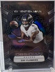 Zay Flowers #18 Football Cards 2023 Panini Obsidian Supernova Prices