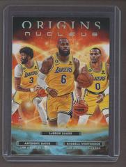 Anthony Davis, Russell Westbrook, LeBron James [Turquoise] #15 Basketball Cards 2022 Panini Origins Nucleus Prices