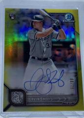Gavin Sheets [Yellow Refractor] Baseball Cards 2022 Bowman Chrome Rookie Autographs Prices