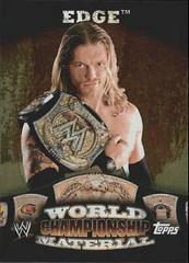 Edge [Puzzle Back] Wrestling Cards 2010 Topps WWE World Championship Material Prices