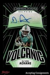 De'Von Achane [Electric Etch Green] Football Cards 2023 Panini Obsidian Volcanic Signature Prices