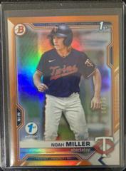 Noah Miller [Orange Foil] Baseball Cards 2021 Bowman Draft 1st Edition Prices