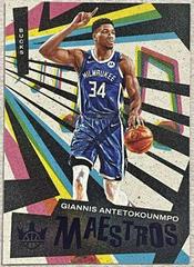 Giannis Antetokounmpo [Violet] #7 Basketball Cards 2022 Panini Court Kings Maestros Prices