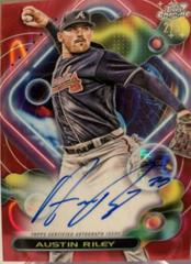 Austin Riley [Red Flare] #CCA-AR Baseball Cards 2023 Topps Cosmic Chrome Autographs Prices