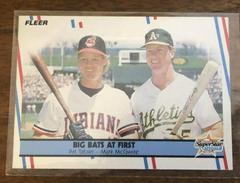 Big Bats at First [P. Tabler, M. McGwire] #633 Baseball Cards 1988 Fleer Glossy Prices