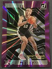 Jeremy Sochan [Purple Laser] #9 Basketball Cards 2022 Panini Donruss Great X Pectations Prices