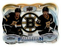 Brad Marchand, Taylor Hall Hockey Cards 2022 Upper Deck Clear Cut Foundations Prices