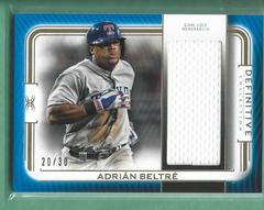 Adrian Beltre [Blue] Baseball Cards 2023 Topps Definitive Jumbo Relic Collection Prices