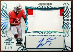 Justin Fields #PA-JF1 Football Cards 2021 Leaf Trinity Patch Autographs Prices